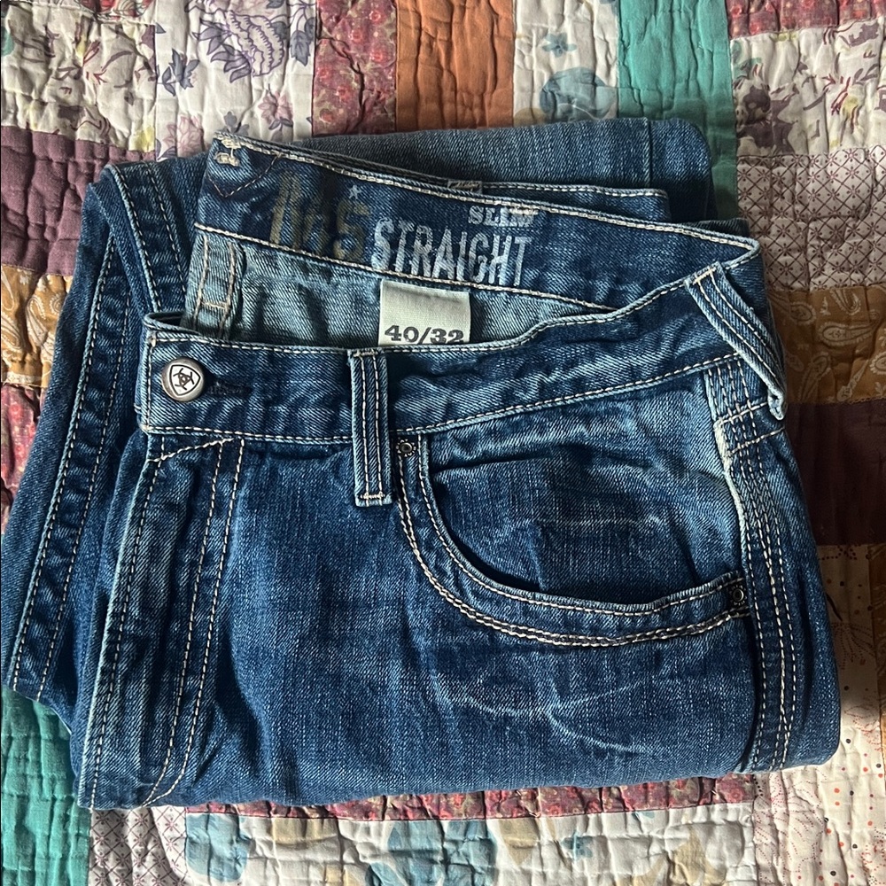 Ariat Men's Blue Straight Jeans